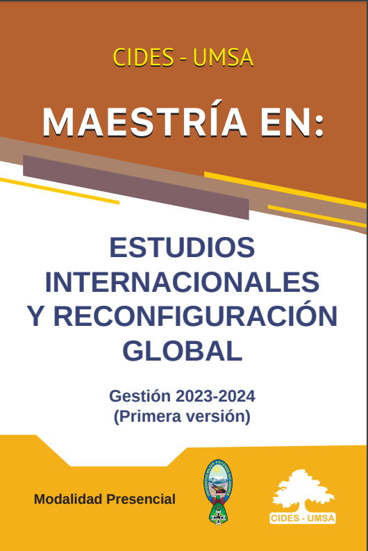 MAESTRÍA EN: ESTUDIOS INTERNACIONALES Y RECONFIGURACIÓN GLOBAL - OFERTA ACADÉMICA 2023