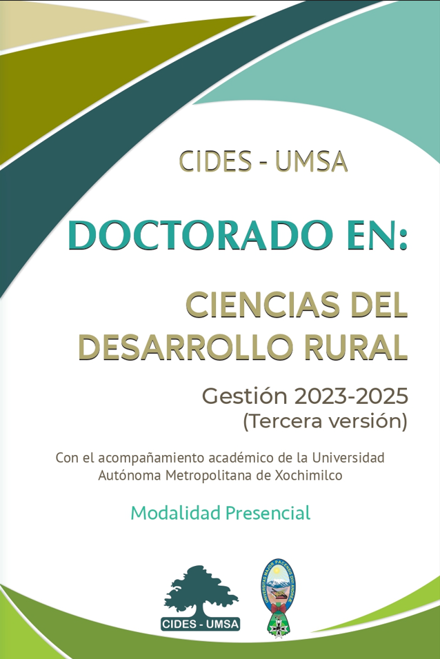 DOCTORADO EN CIENCIAS DEL DESARROLLO RURAL - OFERTA ACADÉMICA 2023