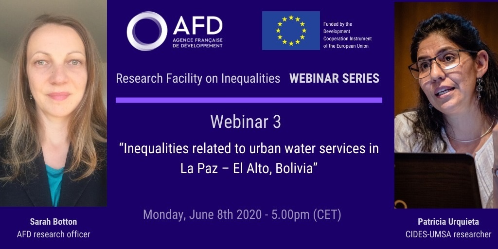 WEBINAR:  Inequalities related to urban water service in La Paz - El Alto, Bolivia